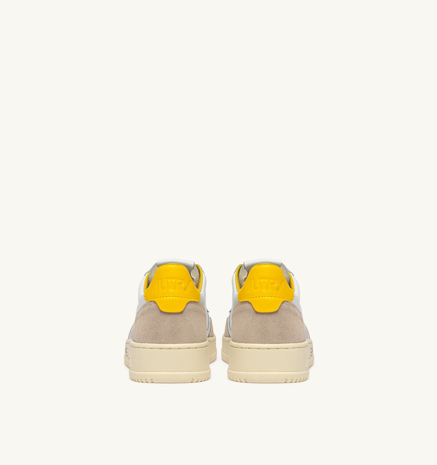 MEDALIST LOW SNEAKERS IN WHITE LEATHER AND SLICKER SUEDE WITH LETTERING
