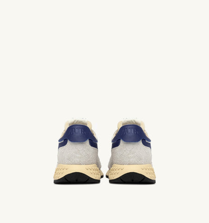 REELWIND LOW SNEAKERS IN WHITE AND LIMOGES NYLON AND SUEDE