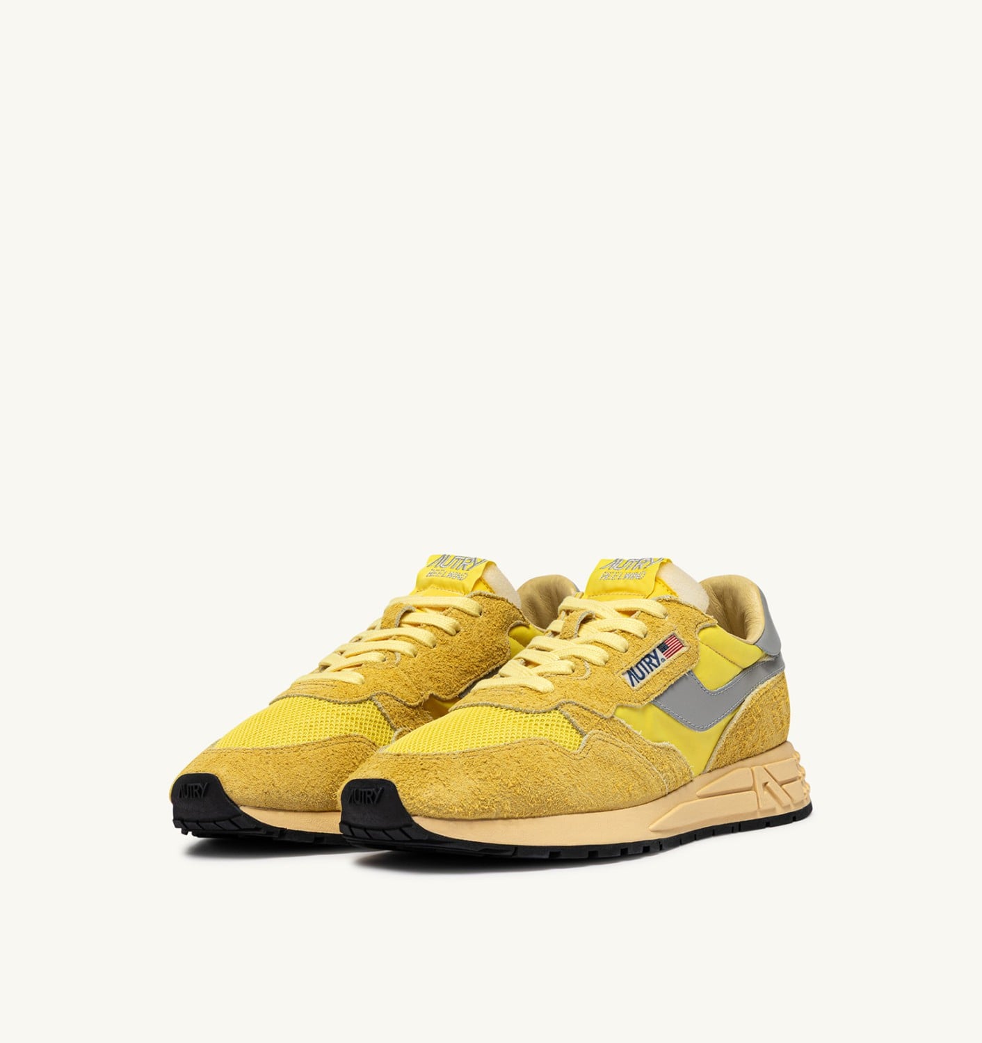 REELWIND LOW SNEAKERS IN POPCORN AND VAPOR NYLON AND SUEDE