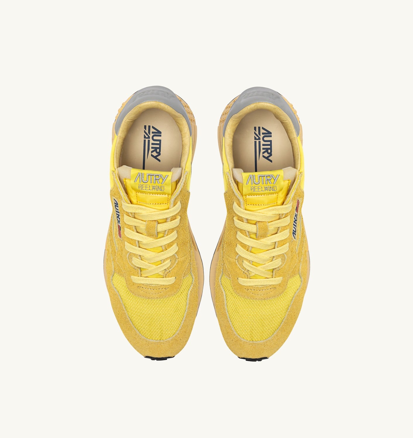 REELWIND LOW SNEAKERS IN POPCORN AND VAPOR NYLON AND SUEDE