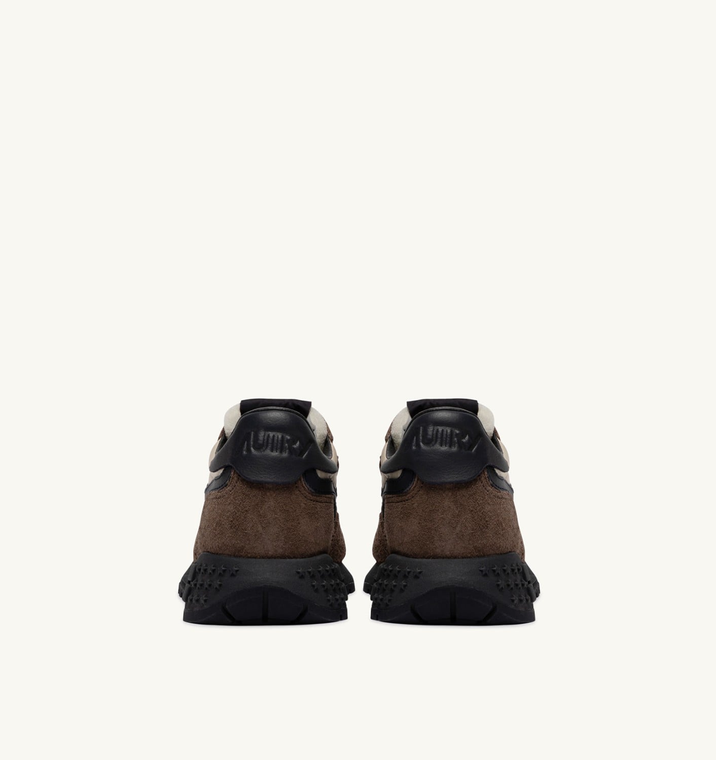 REELWIND LOW SNEAKERS IN DARK BARK PEBBLE AND PHANTOM SUEDE AND NYLON