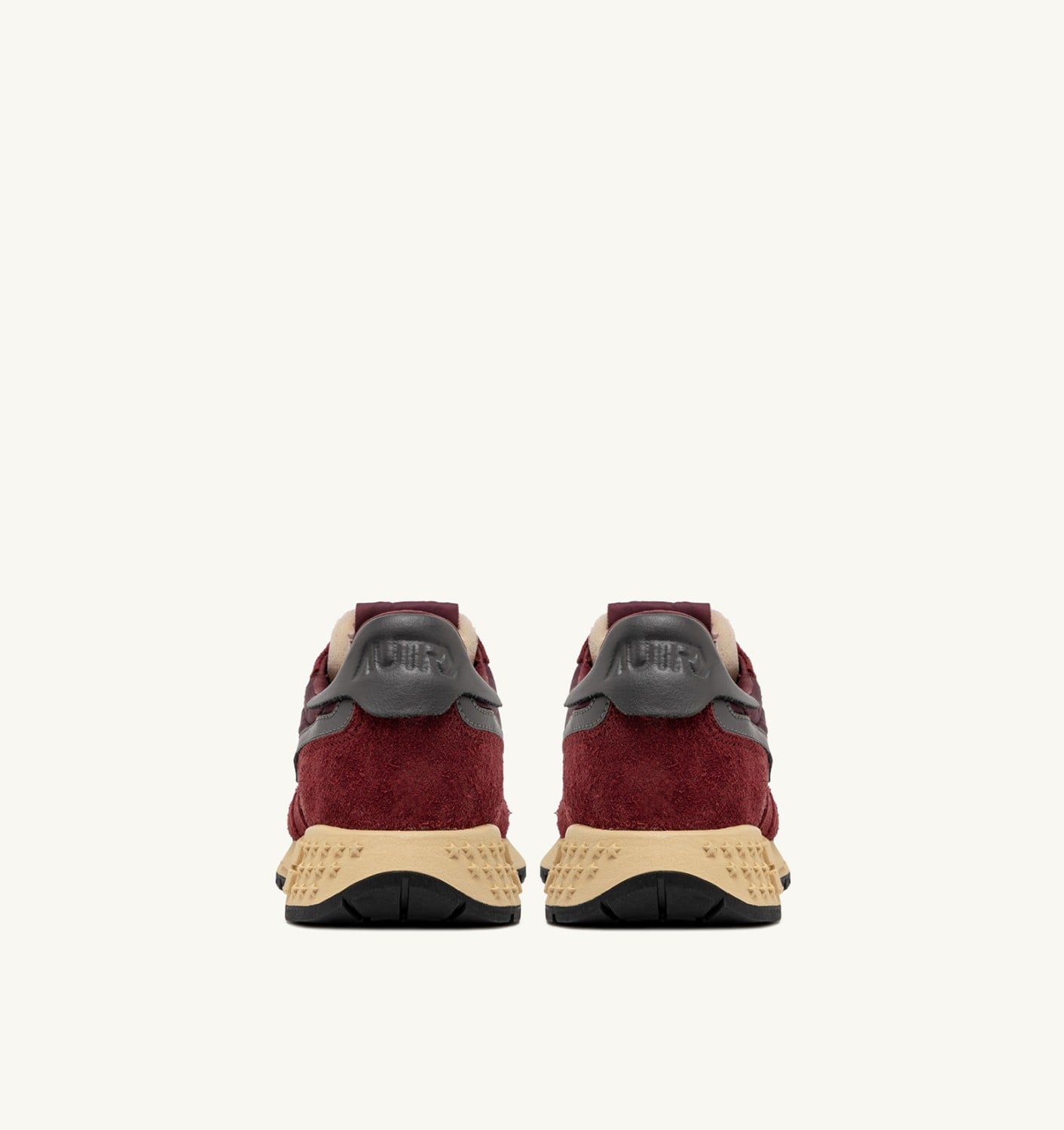 REELWIND LOW SNEAKERS IN NYLON SUEDE AND LEATHER COLOR ROUNGE AND CORDOVAN