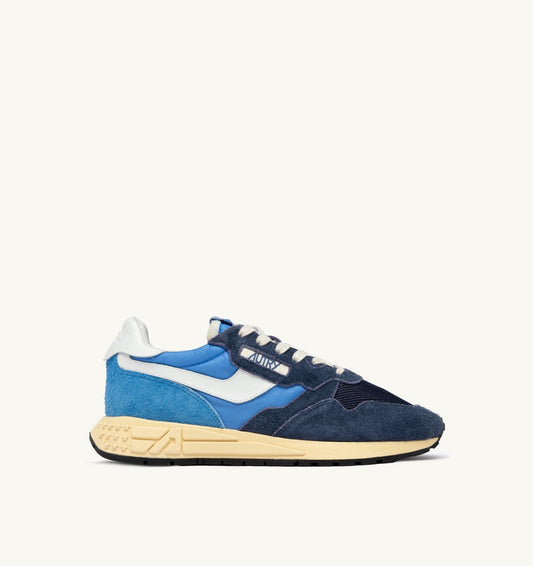 REELWIND LOW SNEAKERS IN BLUETTE AND DIGITAL BLUE NYLON AND SUEDE