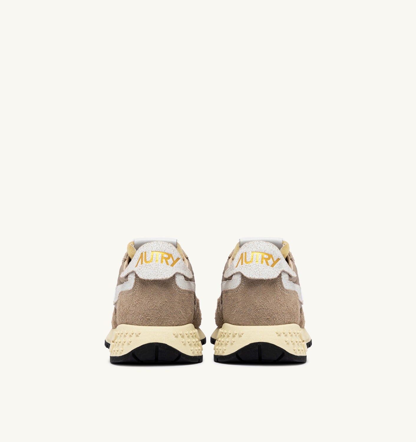 REELWIND LOW SNEAKERS IN PEPPER AND WHITE NYLON AND SUEDE