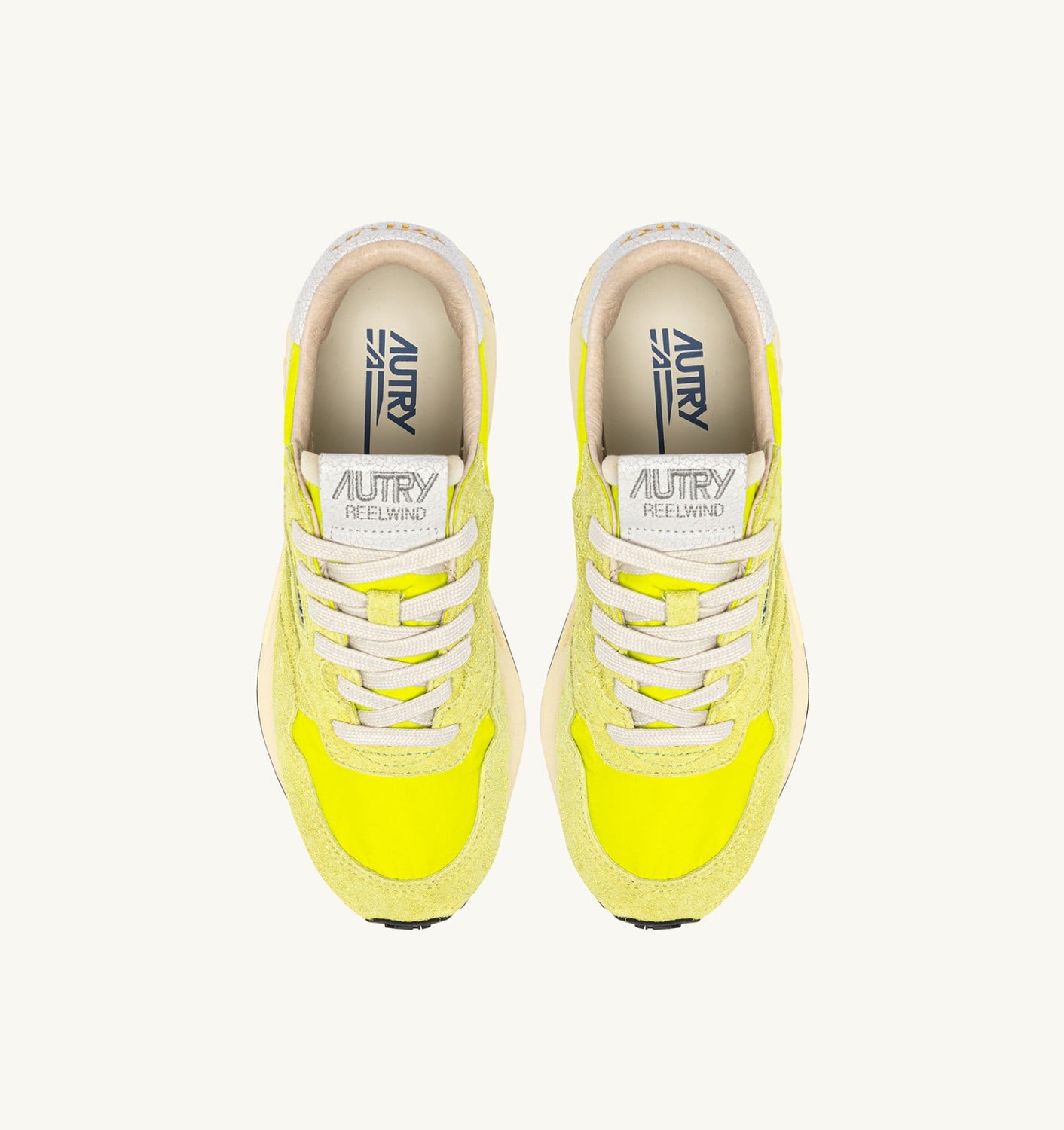 REELWIND LOW SNEAKERS IN WHITE AND EVENING PRIMROSE NYLON AND SUEDE