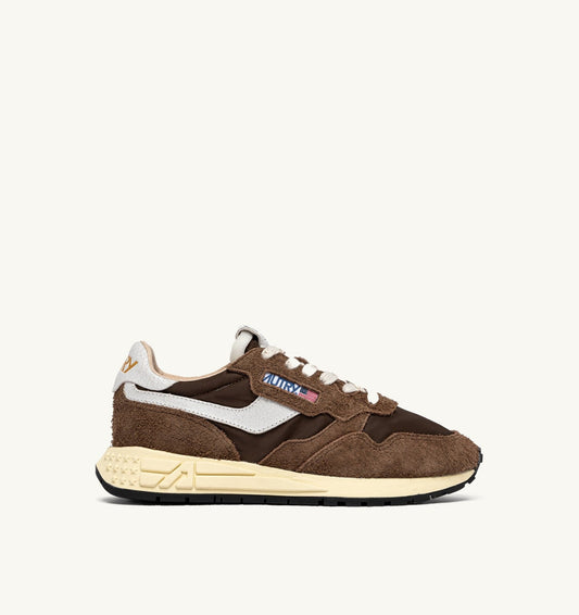 REELWIND LOW SNEAKERS IN WHITE AND TUNDRA NYLON AND SUEDE
