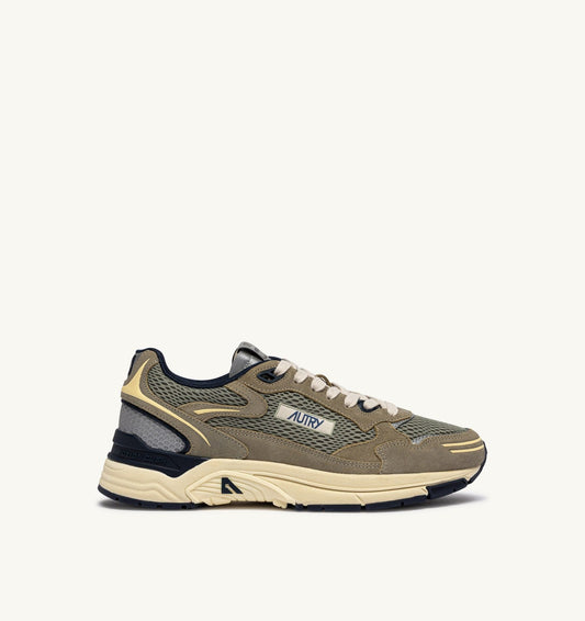 HYPERWAY SNEAKERS IN SILVER SAGE AND SPA BLUE SUEDE AND MESH