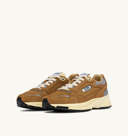HYPERWAY SNEAKERS IN COPPER AND SILVER MESH AND SUEDE