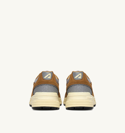 HYPERWAY SNEAKERS IN COPPER AND SILVER MESH AND SUEDE