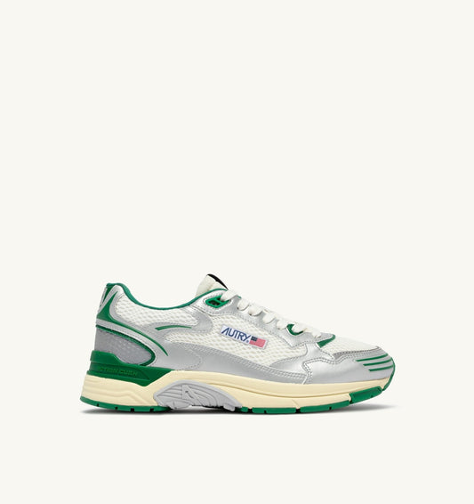 HYPERWAY SNEAKERS IN WHITE SILVER AND AMAZON SYNTHETIC LEATHER AND MESH