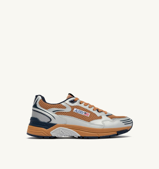 HYPERWAY SNEAKERS IN SILVER BISCUIT AND SPACE SYNTHETIC LEATHER AND MESH