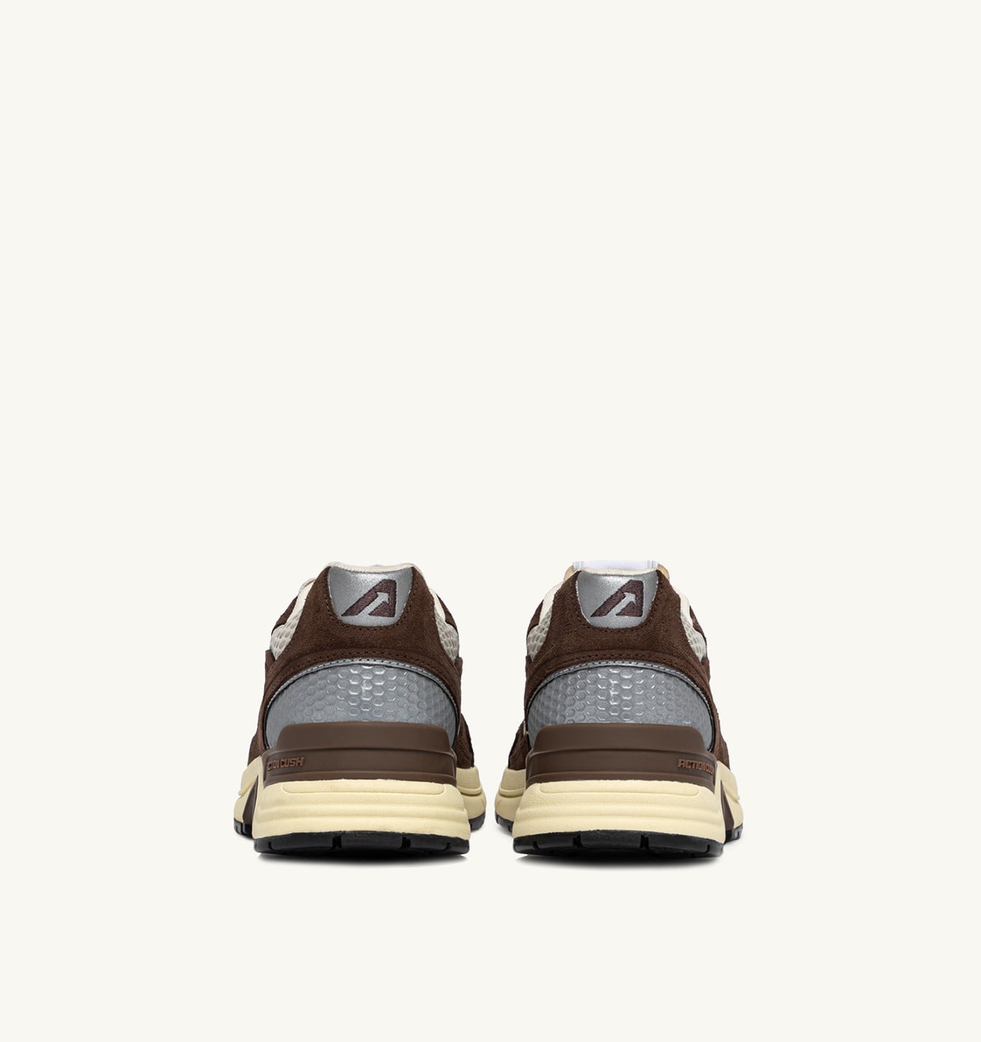 HYPERWAY SNEAKERS IN SAND AND BRICK RED MESH AND SUEDE