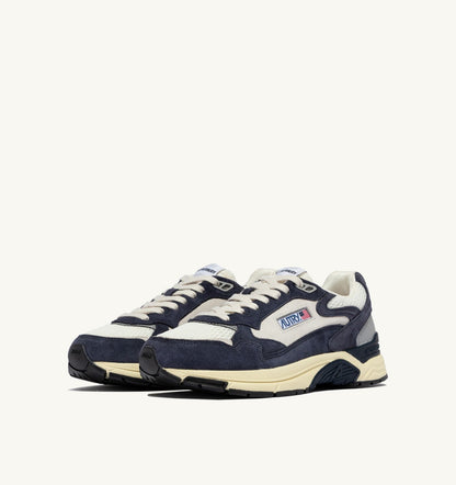 HYPERWAY SNEAKERS IN SPACE BLUE AND SILVER MESH AND SUEDE