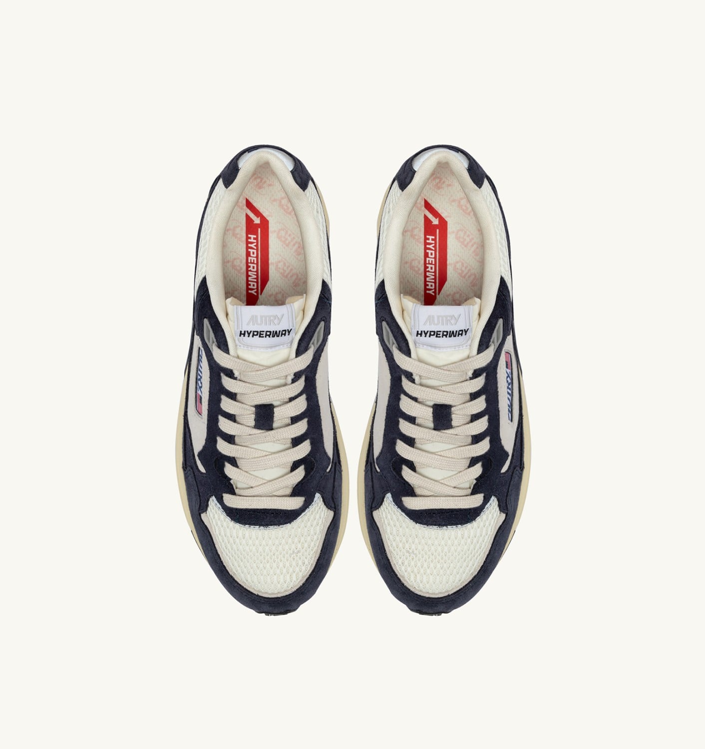 HYPERWAY SNEAKERS IN SPACE BLUE AND SILVER MESH AND SUEDE