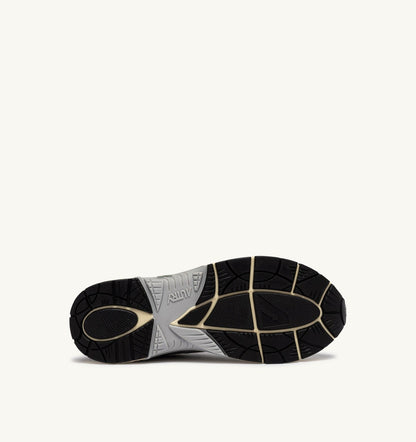 HYPERWAY SNEAKERS IN SILVER, TEA AND BLACKENED PEARL SYNTHETIC LEATHER AND MESH