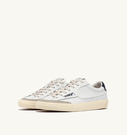 WINDSCAPE LOW SNEAKERS IN WHITE AND SPACE LEATHER