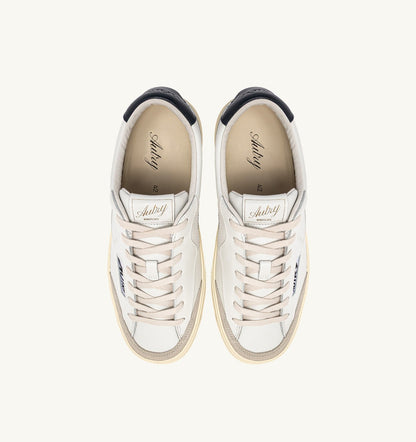 WINDSCAPE LOW SNEAKERS IN WHITE AND SPACE LEATHER