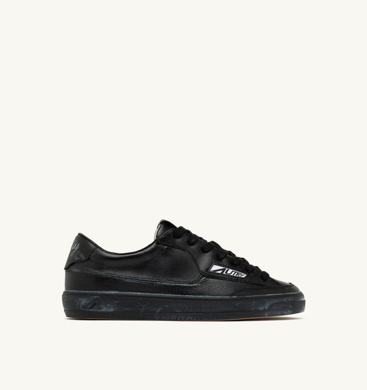 WINDSCAPE LOW SUPER VINTAGE SNEAKERS IN BLACK LEATHER