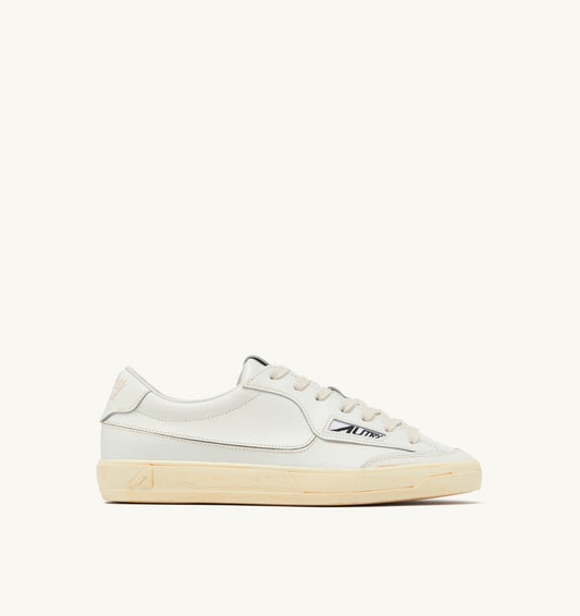 WINDSCAPE LOW SUPER VINTAGE SNEAKERS IN WHITE LEATHER