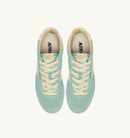 WINDSPIN SNEAKERS IN JASMINE AND RUTABAGA SUEDE AND LEATHER