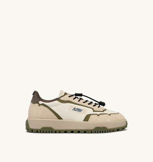 WILDPACE LOW SNEAKERS IN WIFE AND CHOCOLATE RIPSTOP NYLON AND SUEDE