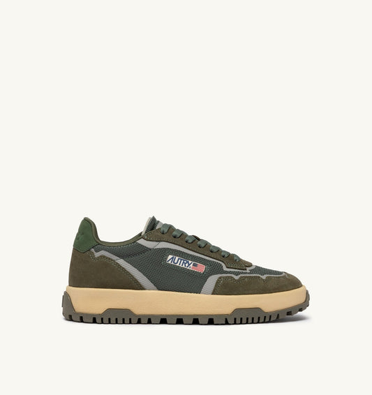 WILDPACE LOW SNEAKERS IN SCHIO AND MILITARY DRAGON MESH AND SUEDE
