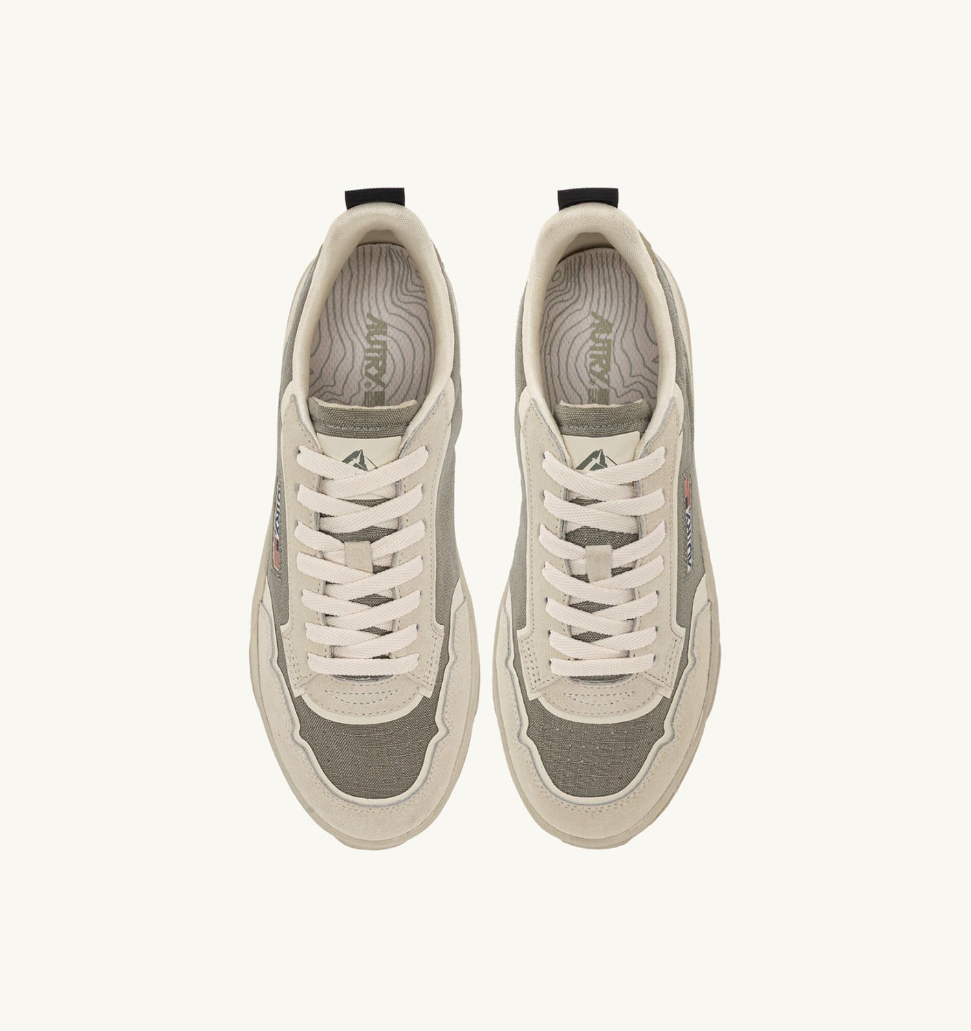 WILDPACE LOW SNEAKERS IN ELM AND WHITE CORDURA AND SUEDE