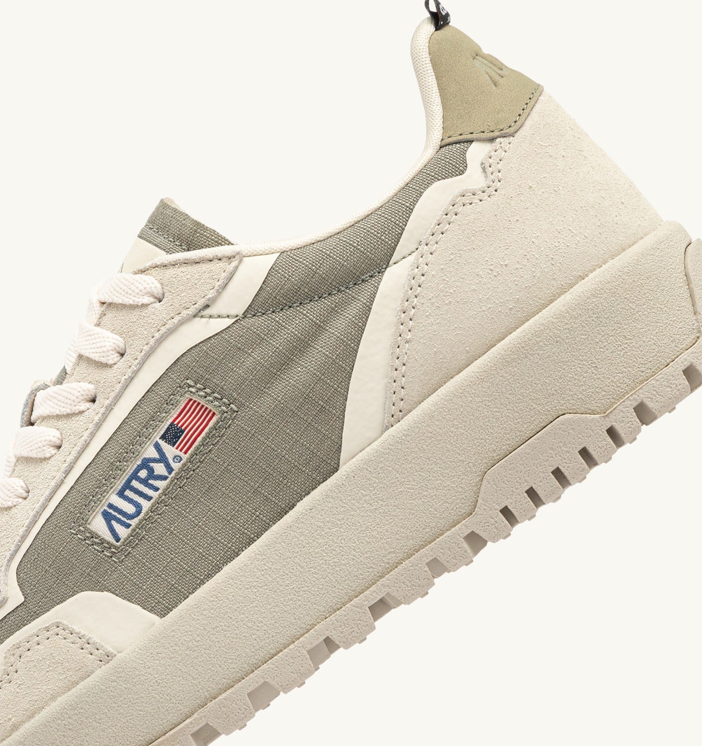 WILDPACE LOW SNEAKERS IN ELM AND WHITE CORDURA AND SUEDE