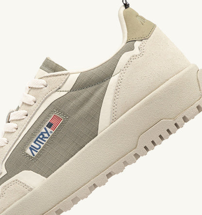 WILDPACE LOW SNEAKERS IN ELM AND WHITE CORDURA AND SUEDE
