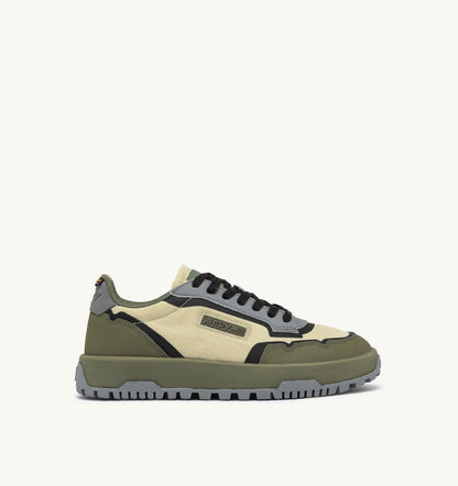 WILDPACE LOW SNEAKERS IN RIPSTOP NYLON AND LEATHER COLOR CASTLE WALL AND TITANIUM