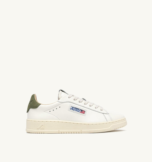 DALLAS LOW SNEAKERS IN LODEN GREEN AND MARSHMALLOW LEATHER