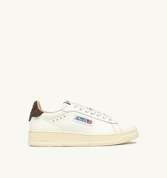 DALLAS LOW SNEAKERS IN TEAK AND MARSHMALLOW LEATHER