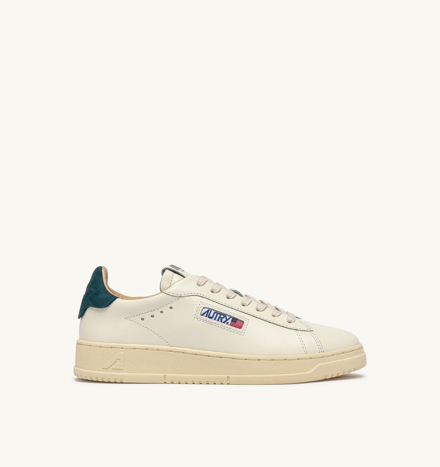 DALLAS LOW SNEAKERS IN MARSHMALLOW AND DARK SEA LEATHER