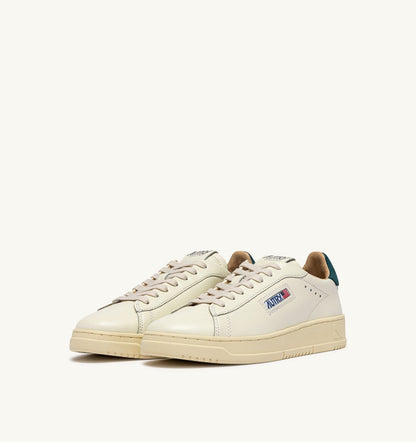 DALLAS LOW SNEAKERS IN MARSHMALLOW AND DARK SEA LEATHER