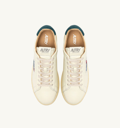 DALLAS LOW SNEAKERS IN MARSHMALLOW AND DARK SEA LEATHER
