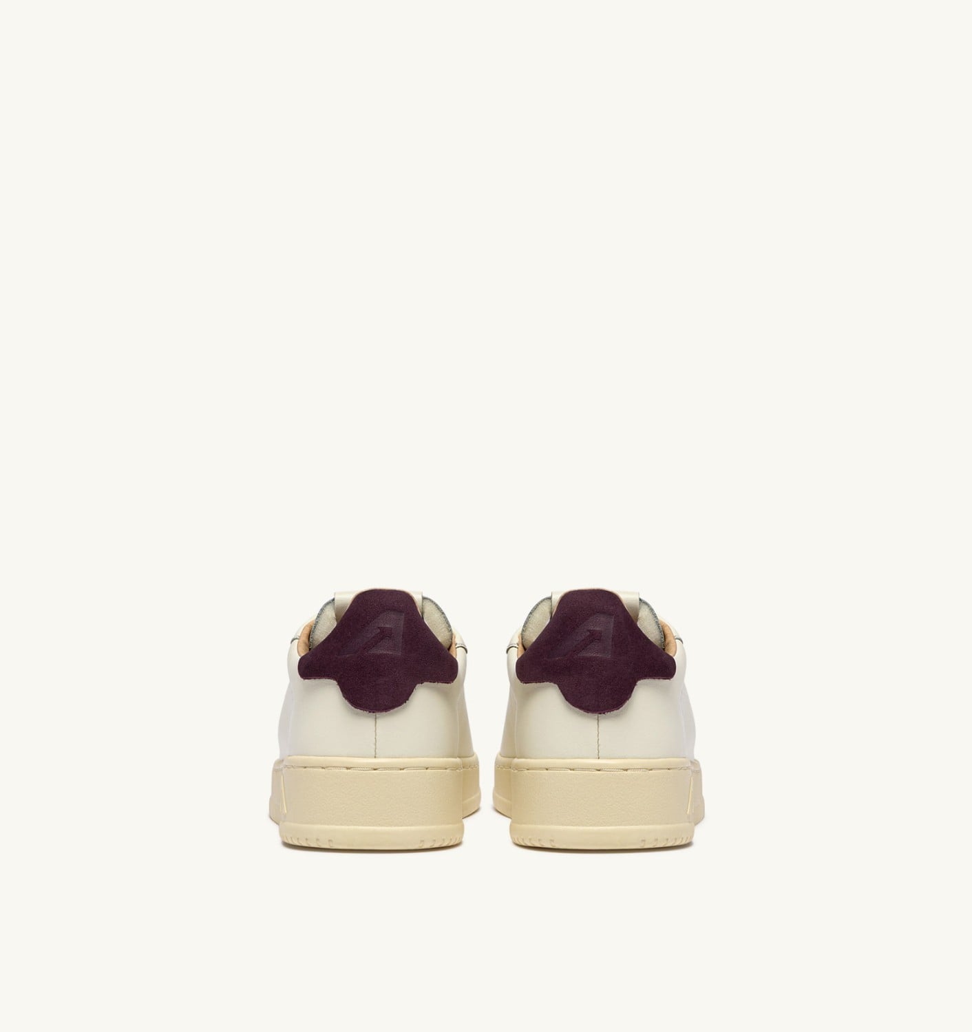 DALLAS LOW SNEAKERS IN MARSHMALLOW AND FIG LEATHER