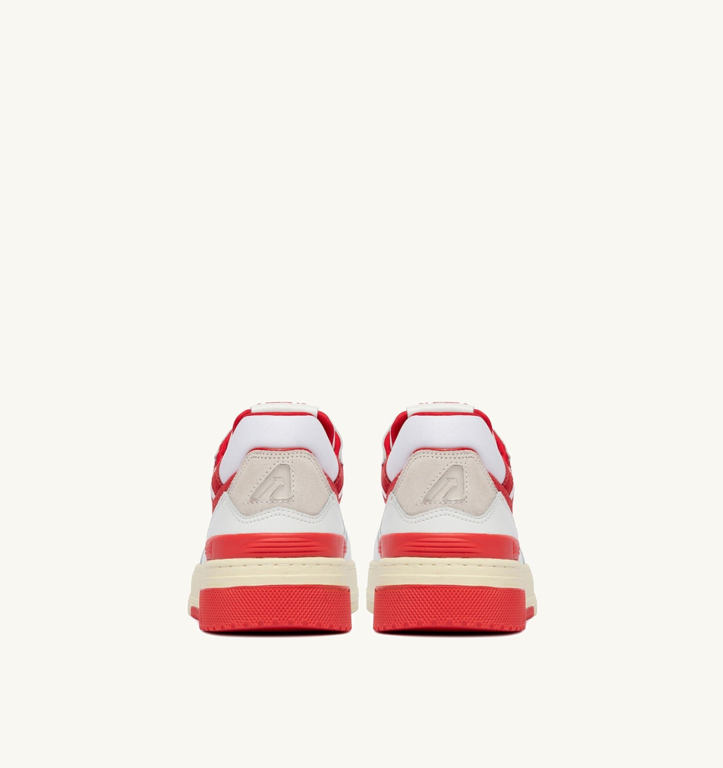 SNEAKERS CLC LOW IN WHITE AND VIRGIN RED LEATHER