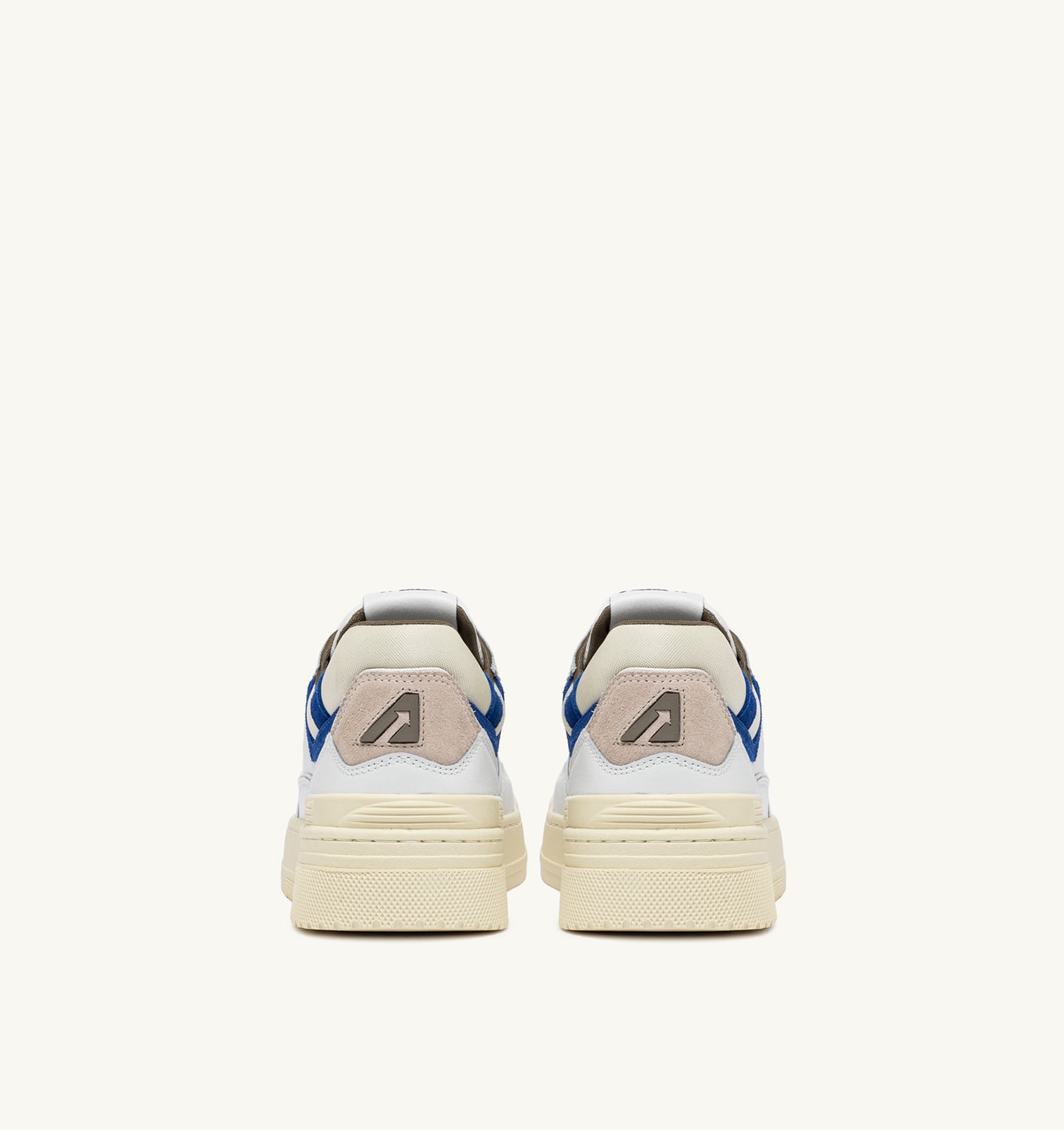 CLC LOW SNEAKERS IN WHITE LEATHER AND BLUE SUEDE