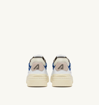 CLC LOW SNEAKERS IN WHITE LEATHER AND BLUE SUEDE