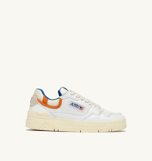 SNEAKERS CLC LOW IN WHITE AND FANTA LEATHER