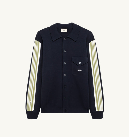 KNITTED VISCOSE SHIRT JACKET MAN