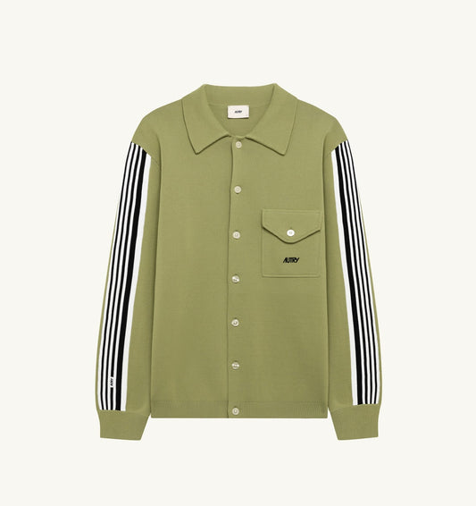 KNITTED VISCOSE SHIRT JACKET MAN