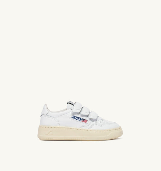 MEDALIST KIDSTRIPES LOW SNEAKERS IN WHITE LEATHER