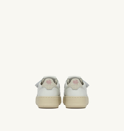MEDALIST LOW KIDSTRIPES SNEAKERS IN LEATHER COLOR WHITE AND GLITTER