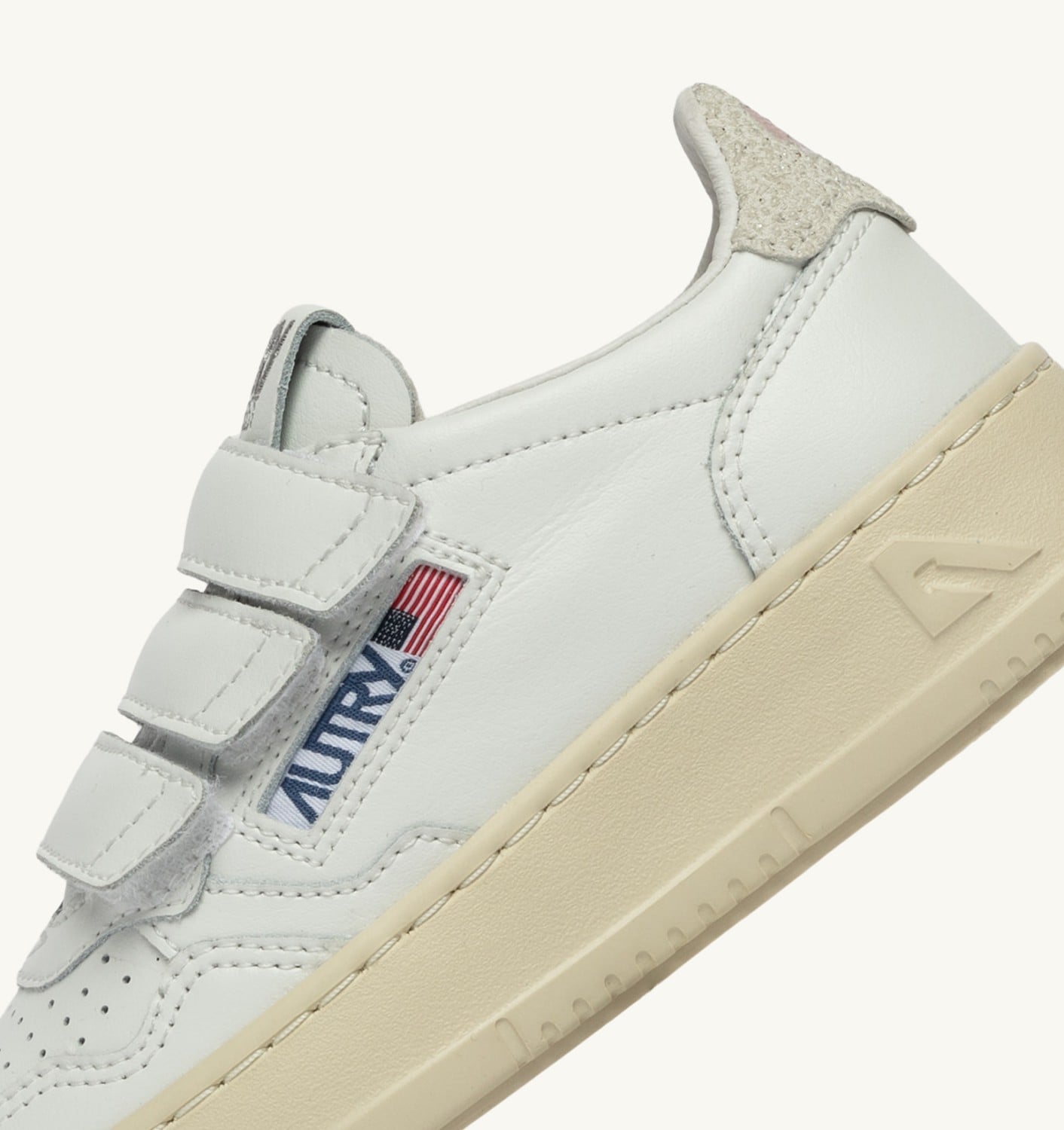 MEDALIST LOW KIDSTRIPES SNEAKERS IN LEATHER COLOR WHITE AND GLITTER