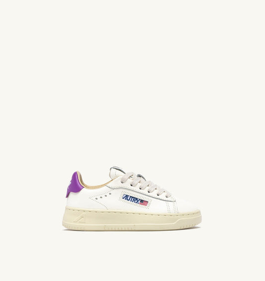 SNEAKERS DALLAS KIDS LOW IN MARSHMALLOW AND DEWBERRY LEATHER