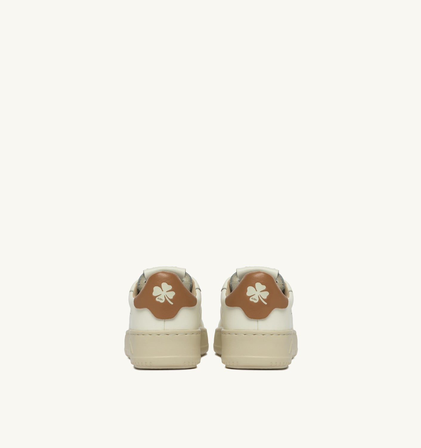 DALLAS KIDS KIDS LOW SNEAKERS IN LEATHER COLOR MARSHMALLOW AND BROWN SUGAR