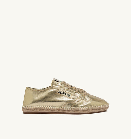 SANDY ESPADRILLES IN GOLD CANVAS