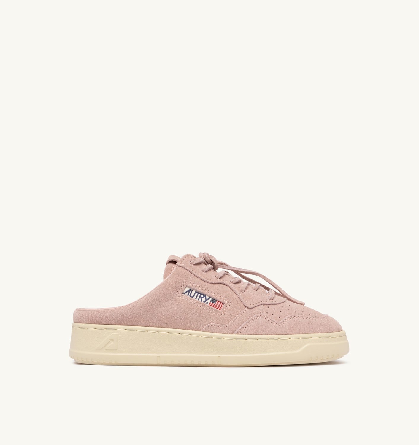 MEDALIST MULE SNEAKERS IN SILK SUEDE