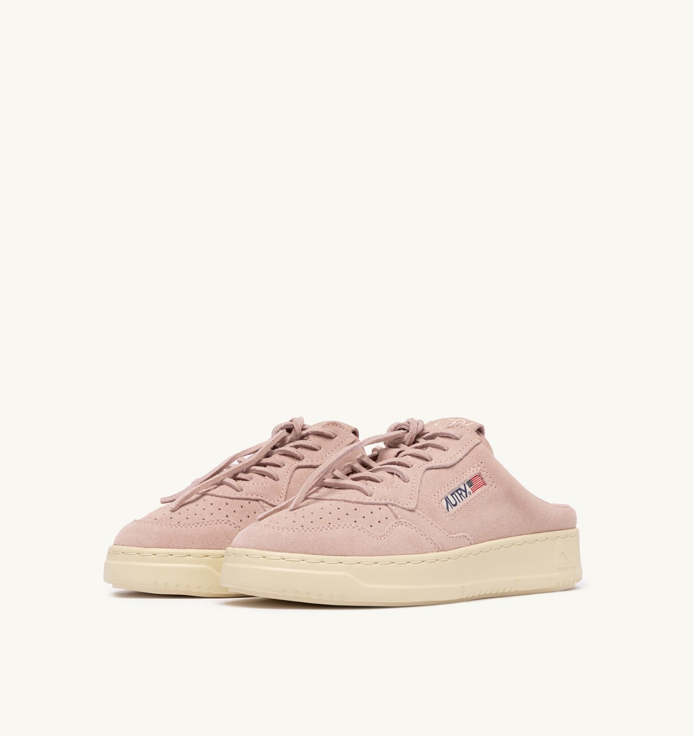MEDALIST MULE SNEAKERS IN SILK SUEDE